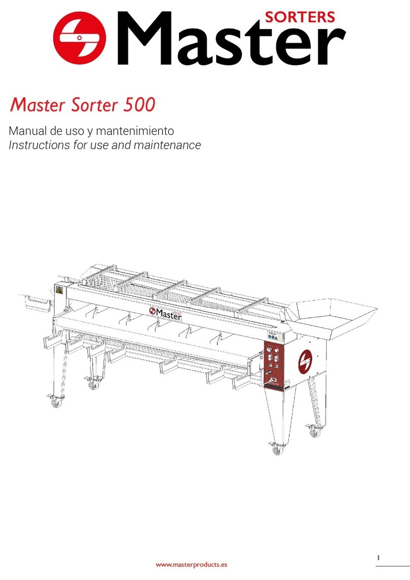 Master Sorter 500 Instructions for use and maintenance