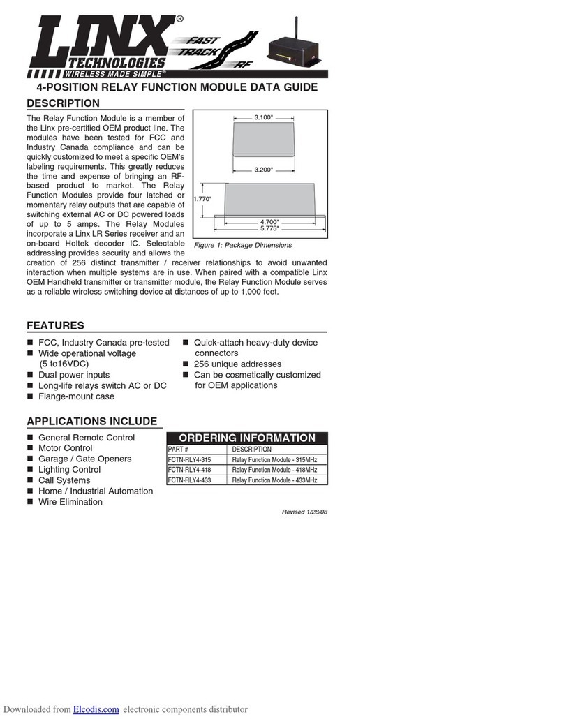 Linx Technologies FCTN-RLY4-315 manual