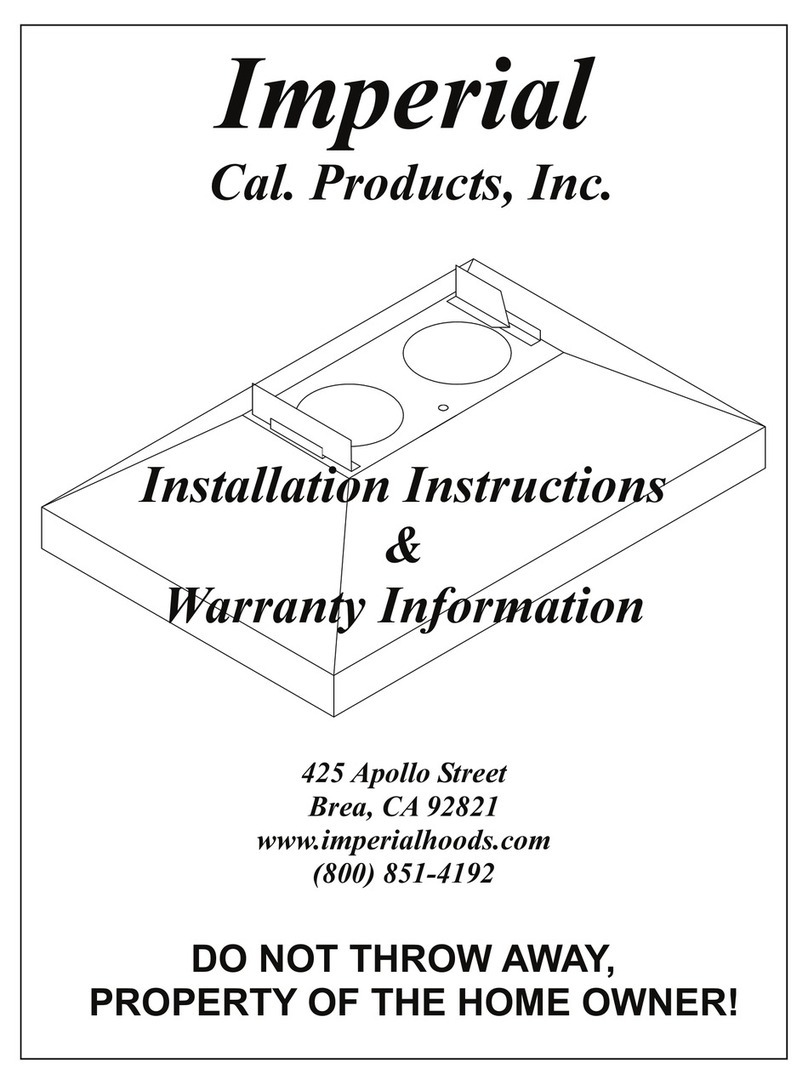 Imperial Cal Products C2036SD2-NV-SS Installation instructions & warranty information Imperial Cal Products C2036SD2-NV-SS Installation instructions & warranty information