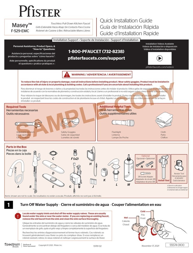 Pfister Masey F-529-EMC User manual