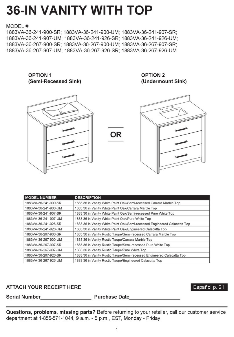 Allen + Roth 1883VA-36-241-900-SR User manual
