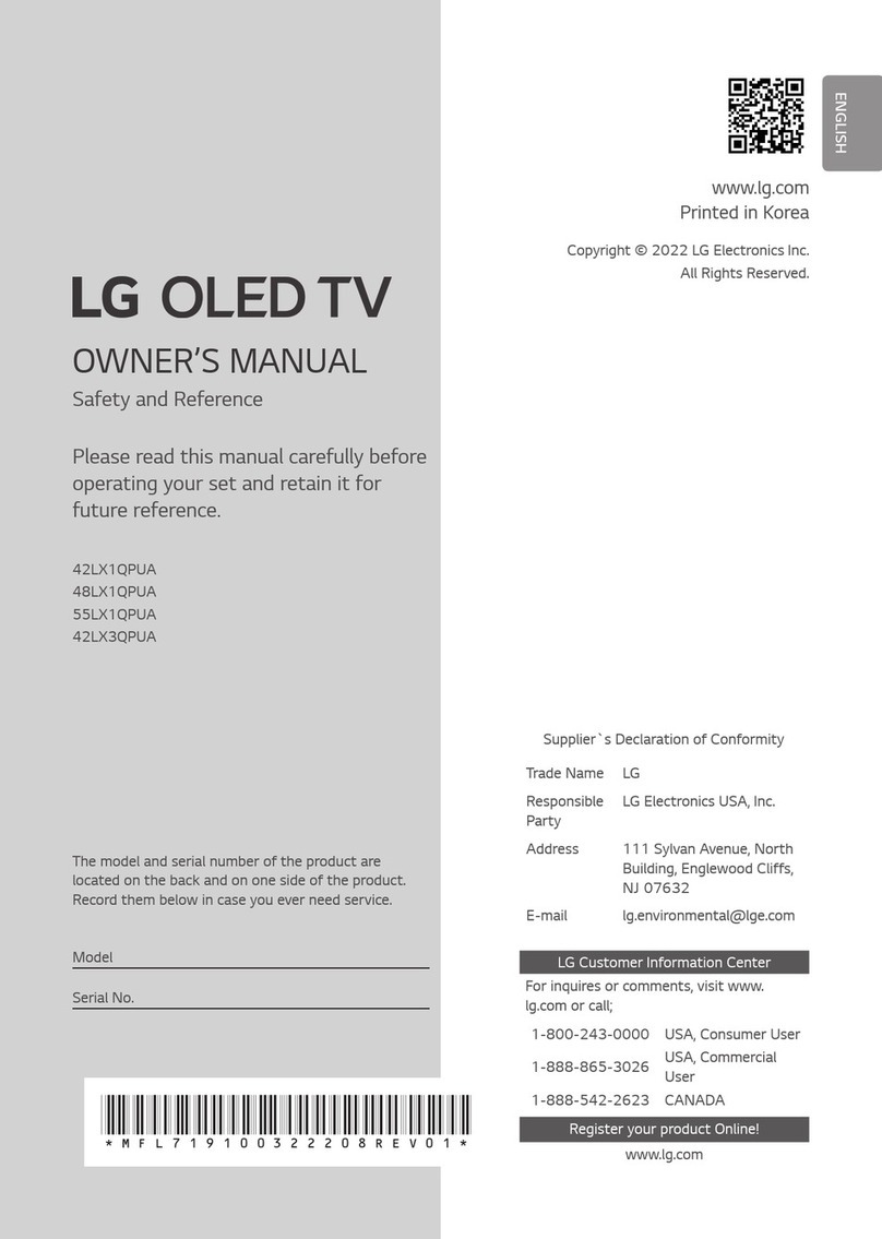 LG 42LX1QPUA User manual