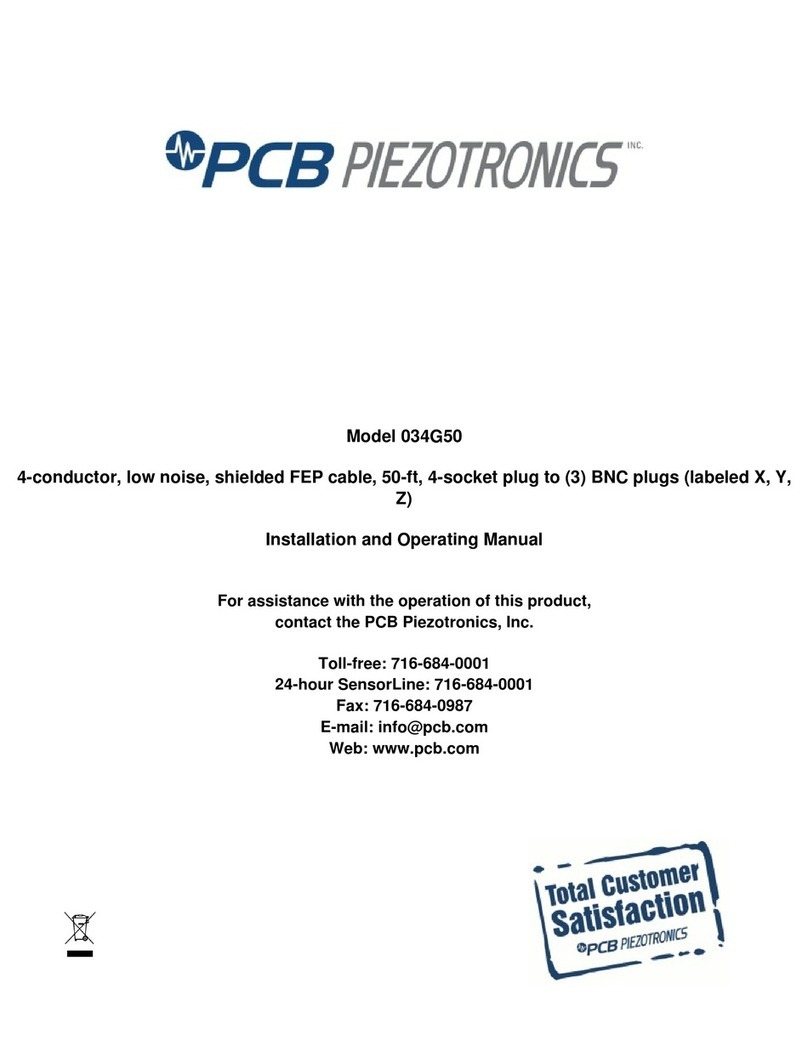 PCB Piezotronics 034G50 Installation and operating manual