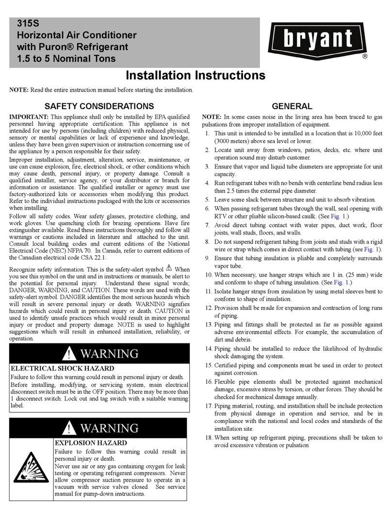 Carrier bryant 315S User manual Carrier bryant 315S User manual