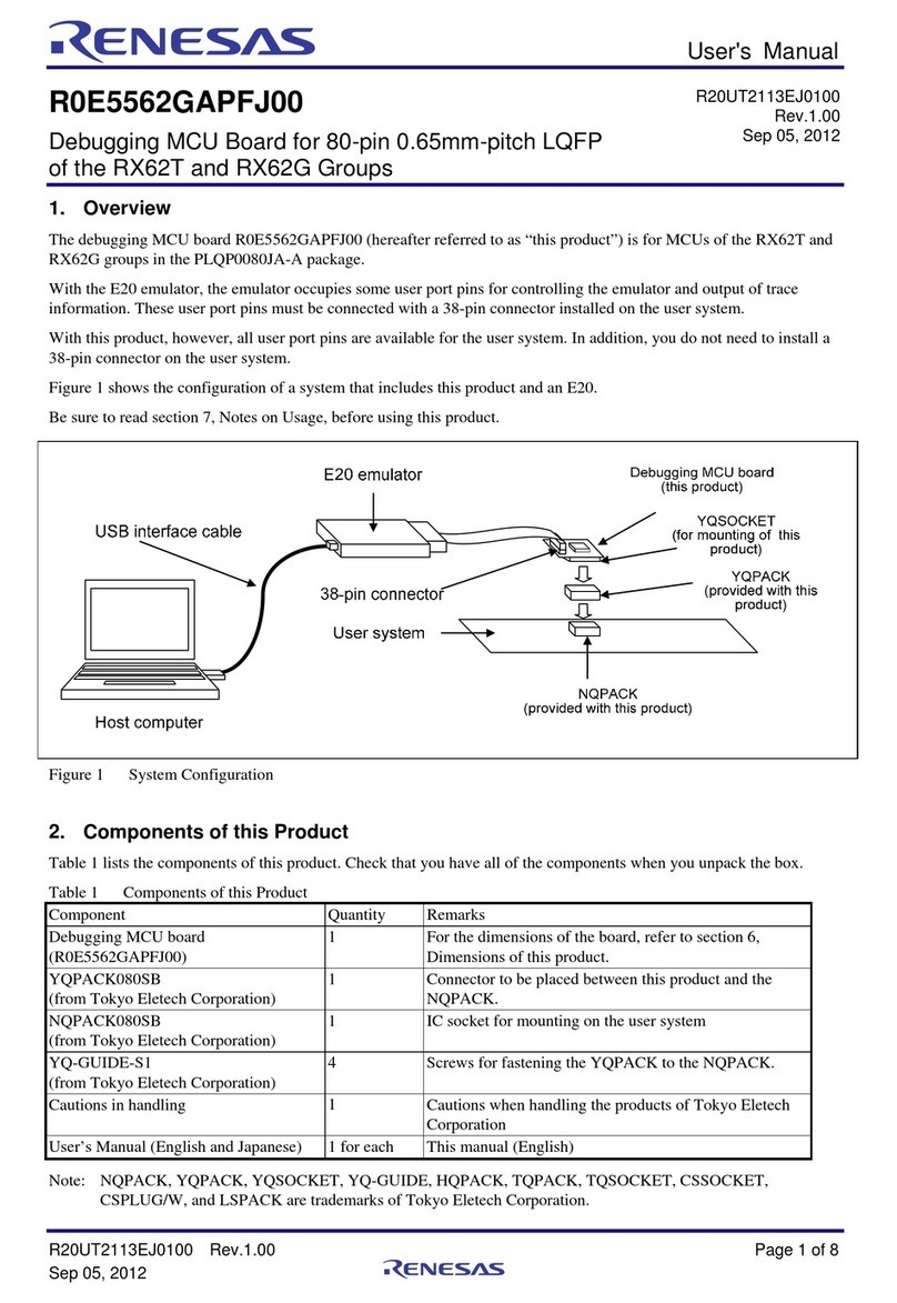 Renesas R20UT2113EJ0100 user manual Renesas R20UT2113EJ0100 user manual