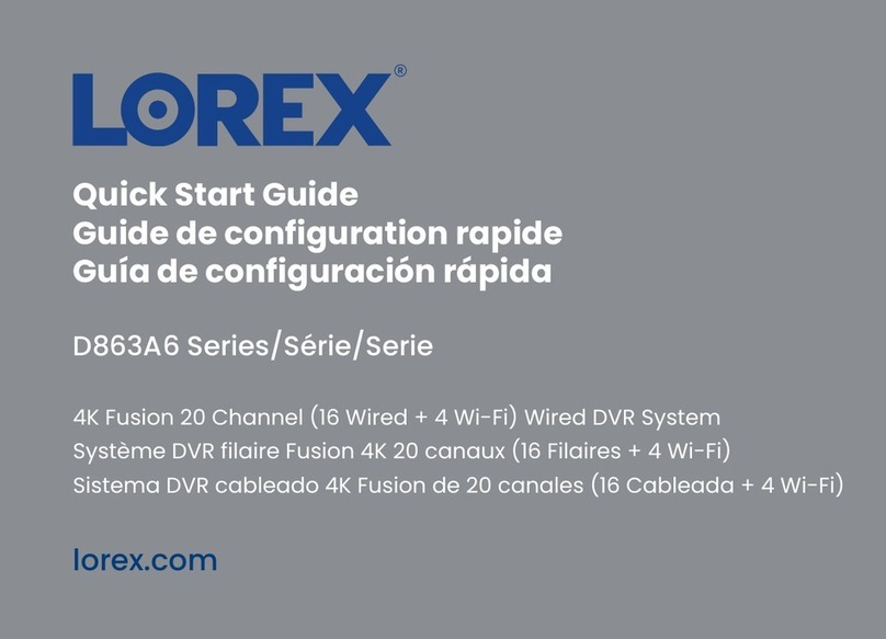 Lorex D863A6 Series User manual