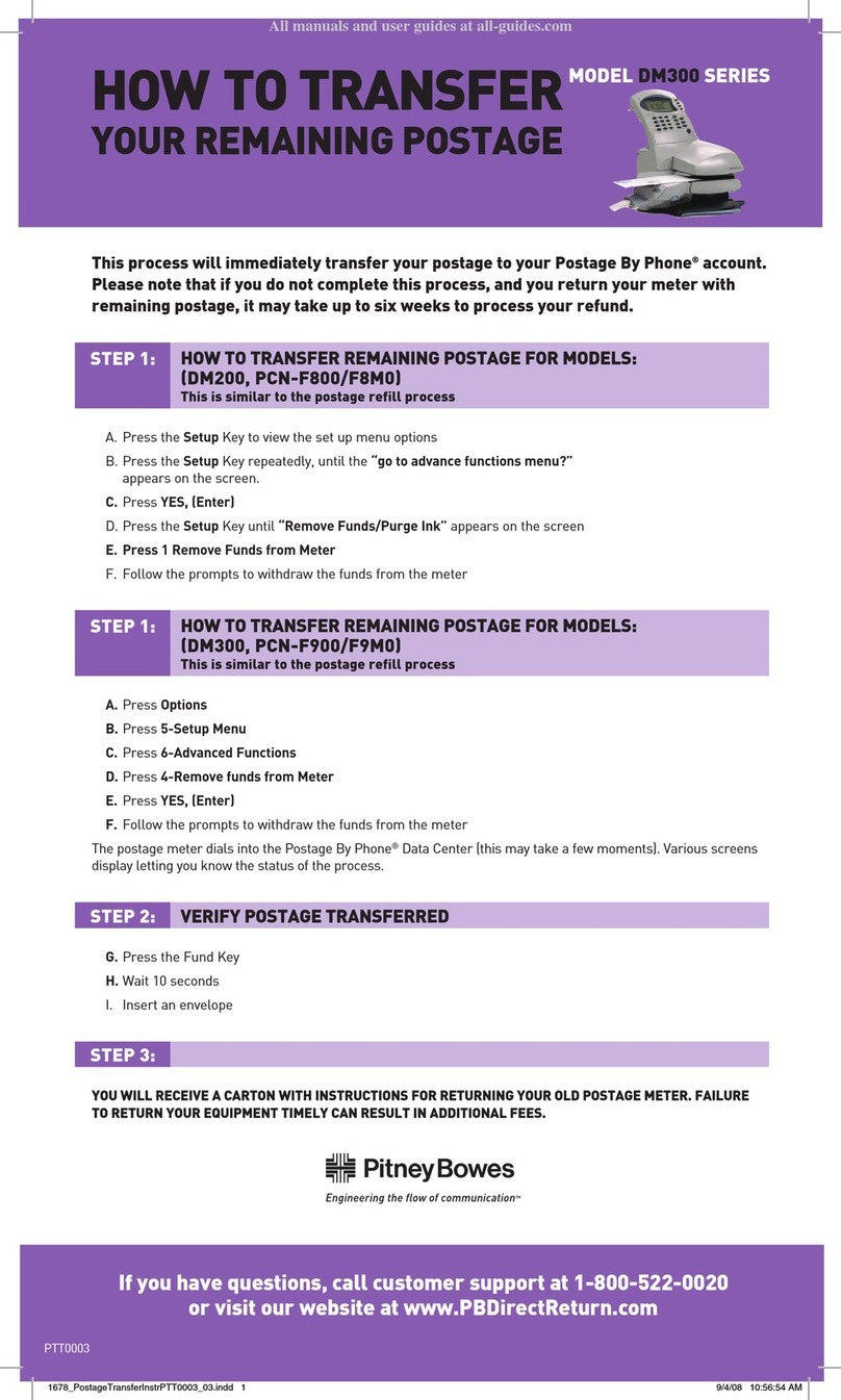 Pitney Bowes DM300 manual