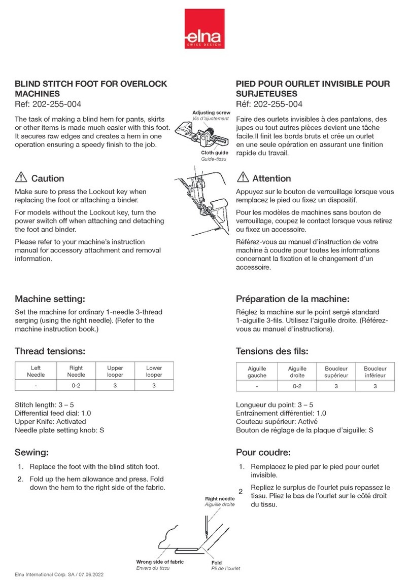 ELNA 202-255-004 manual