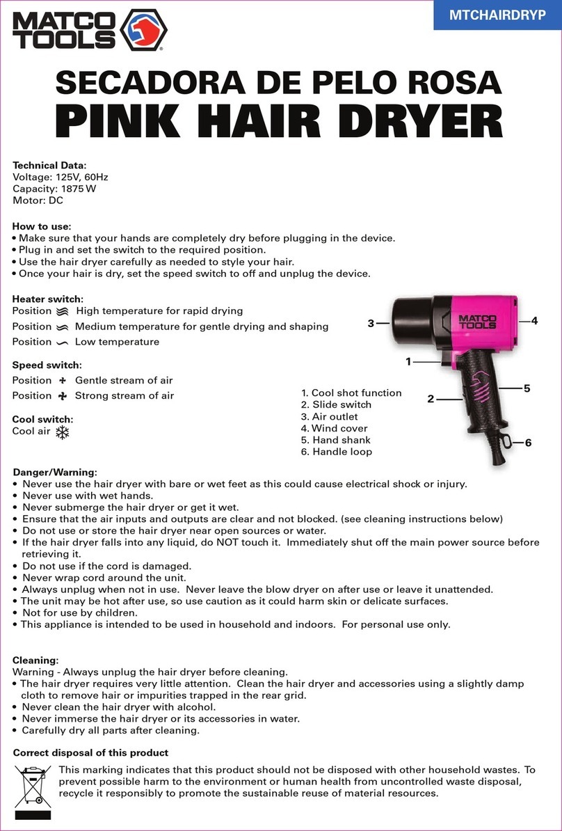 Matco Tools MTCHAIRDRYP quick start guide