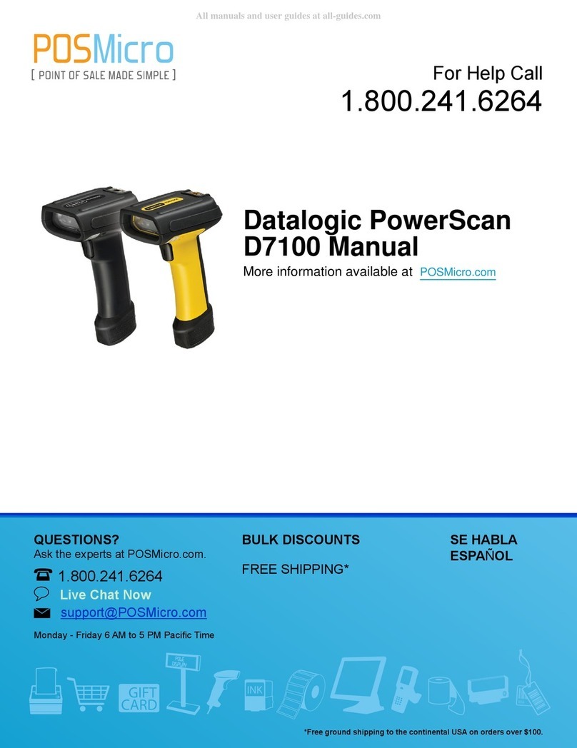 POSMicro Datalogic PowerScan D7100 manual