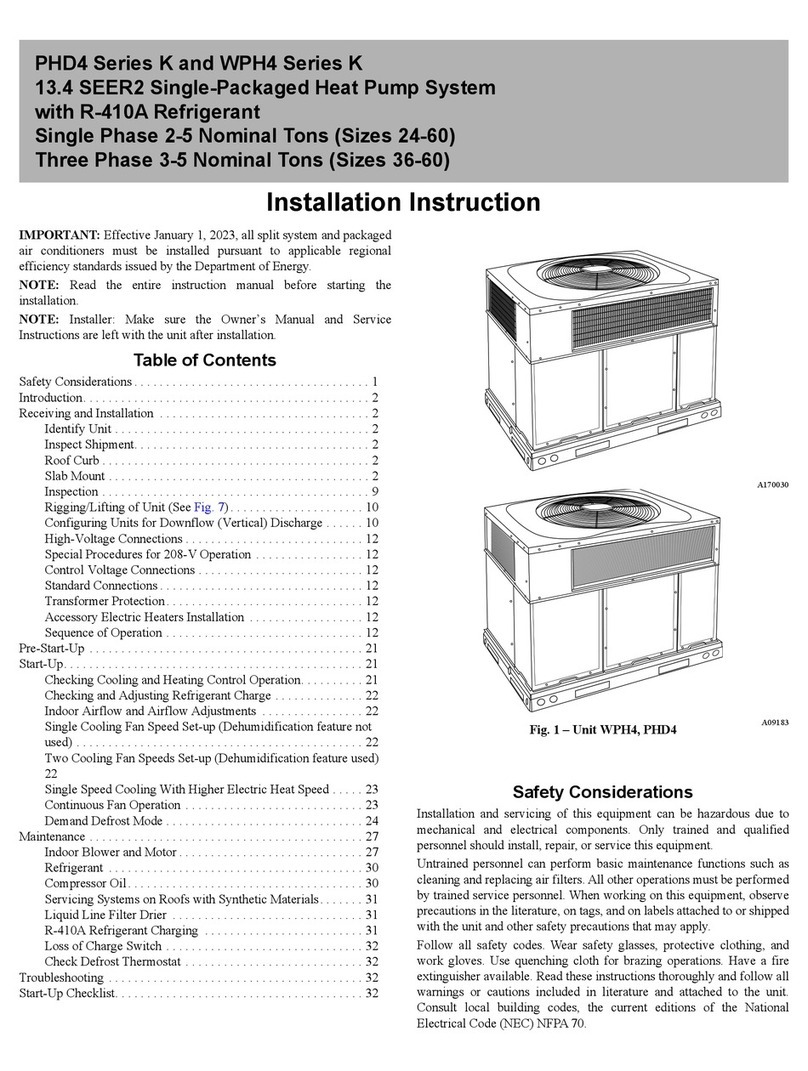Carrier PHD4 Series Installation instruction