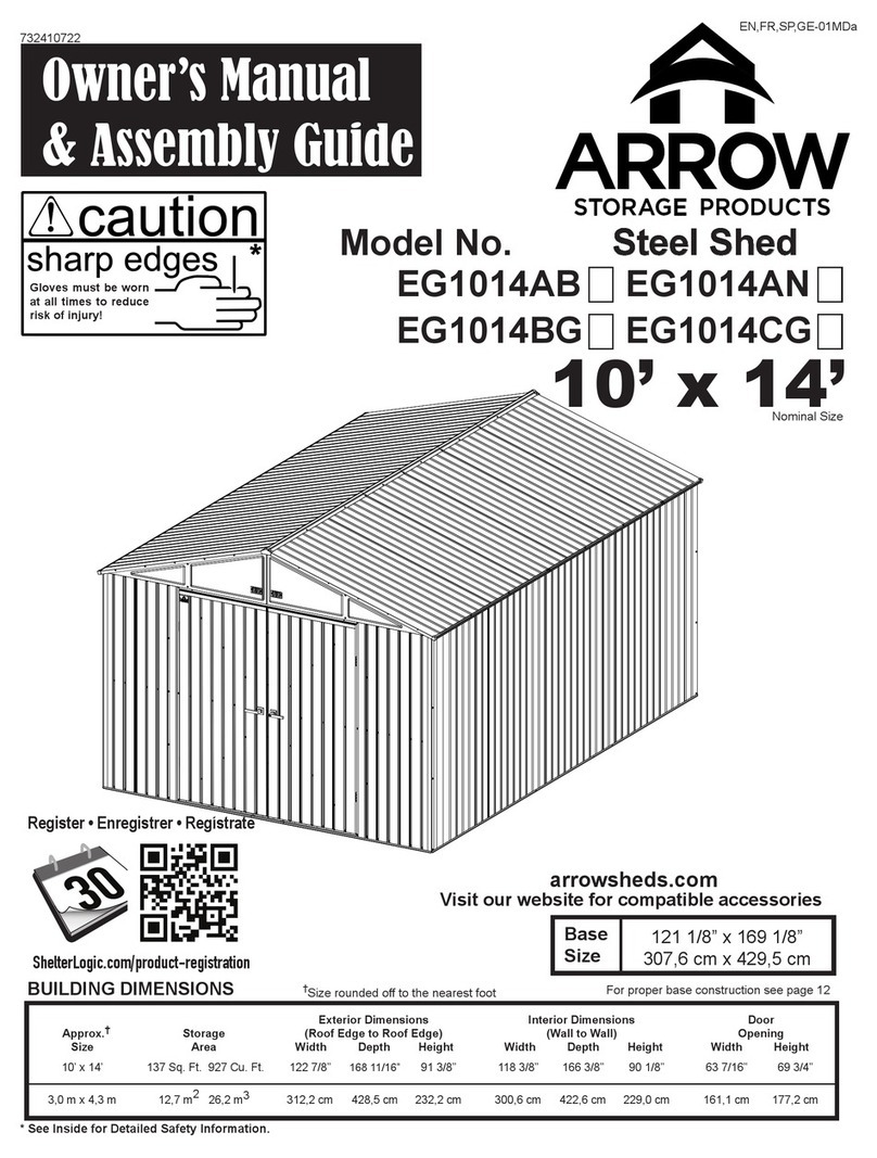 Arrow Storage Products EG1014AB Instructions for use Arrow Storage Products EG1014AB Instructions for use