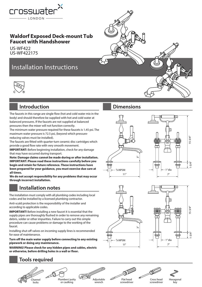 Crosswater Waldorf US-WF422175 User manual