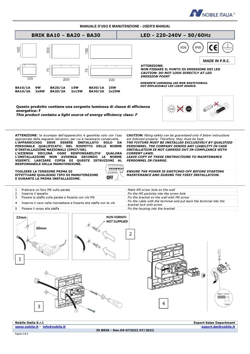 Nobile BRIK BA10/1A user manual