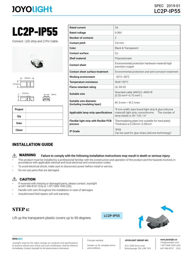 Joyolight LC2P-IP55 installation guide