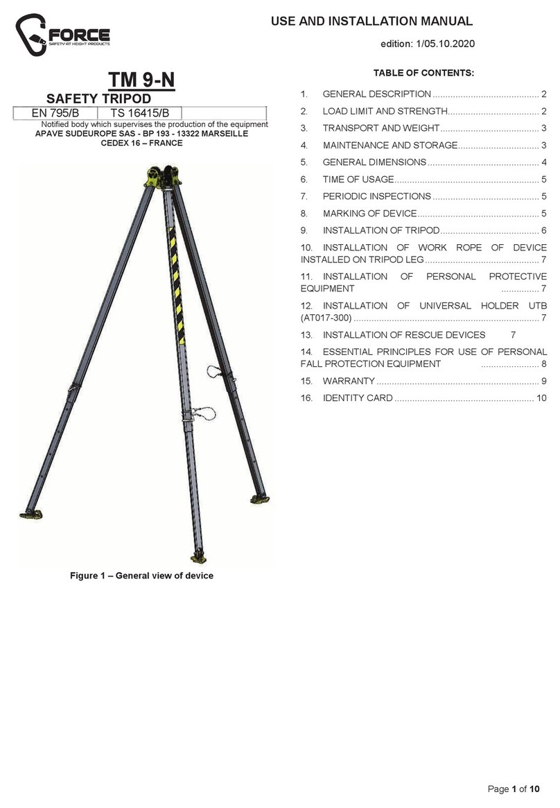 G-Force TM 9-N Use and installation  manual