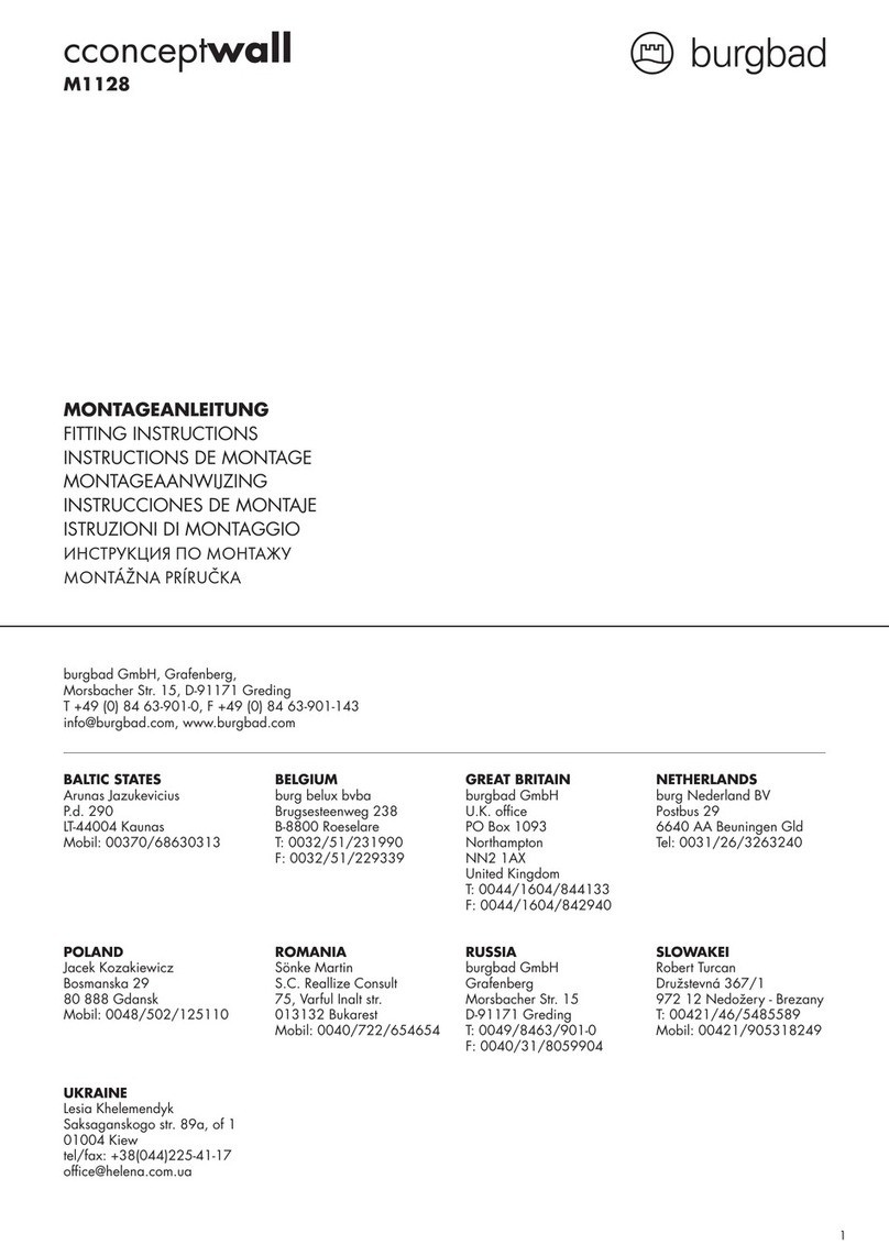 burgbad Cconceptwall M1128 Fitting instructions