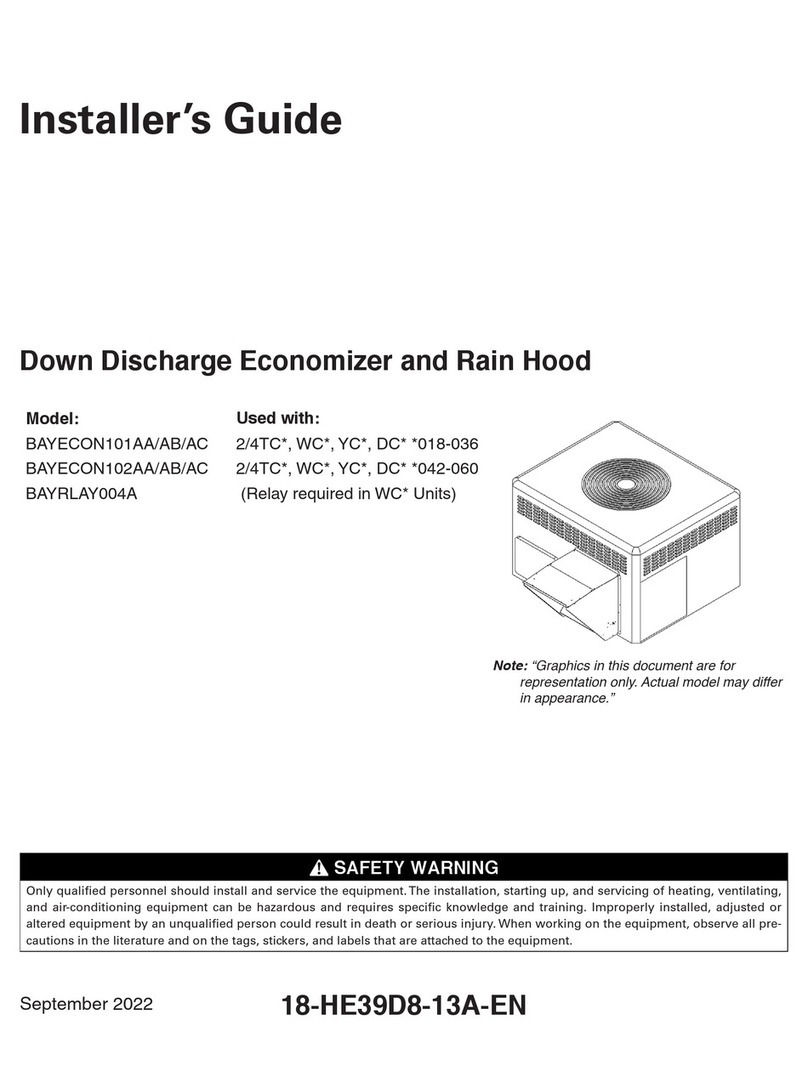 Trane BAYECON102AA Assembly instructions