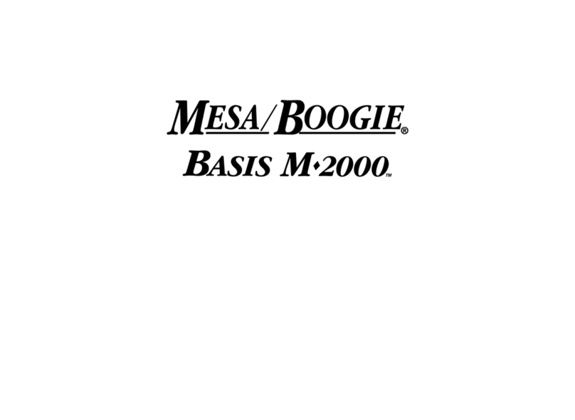 Mesa/Boogie Basis M-2000 quick start guide