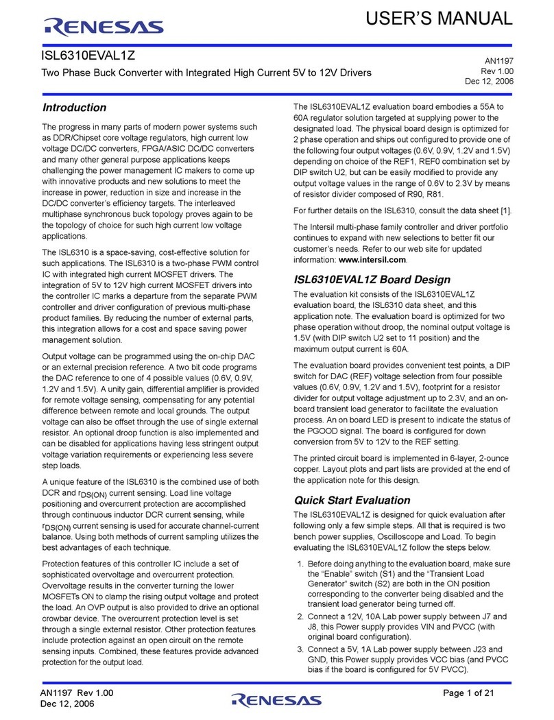 Renesas ISL6310EVAL1Z user manual