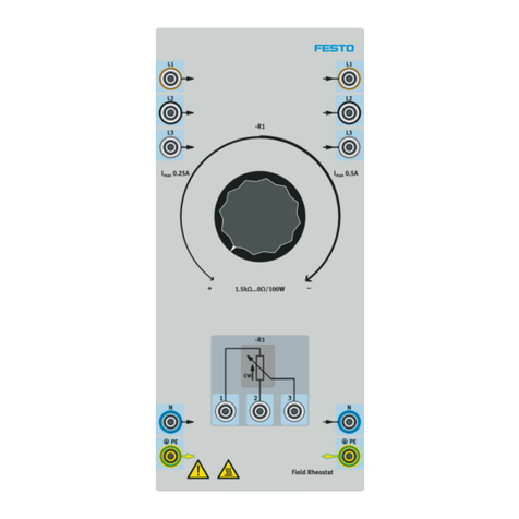 Festo Field Rheostat EduTrainer 8036772 User manual