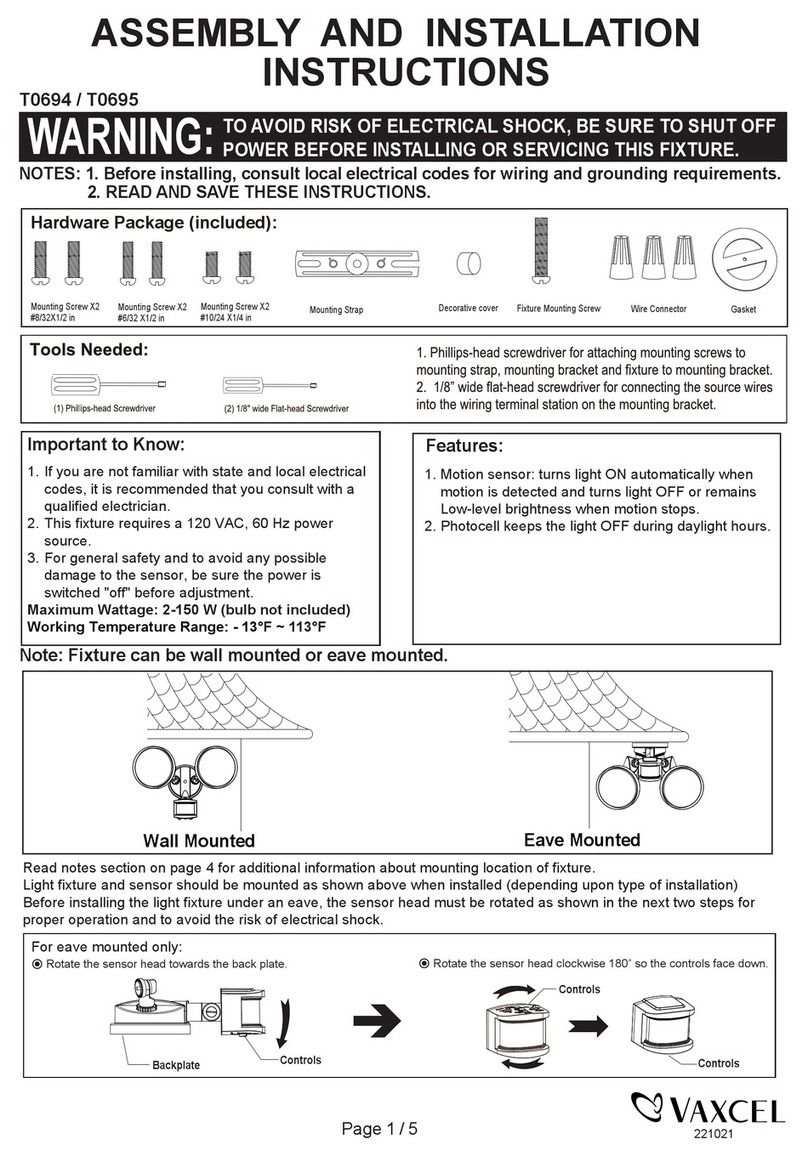 Vaxcel T0694 Instruction manual