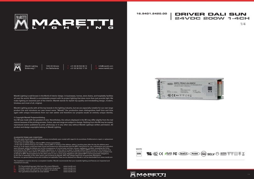 Maretti 16.9401.2420.00 quick start guide
