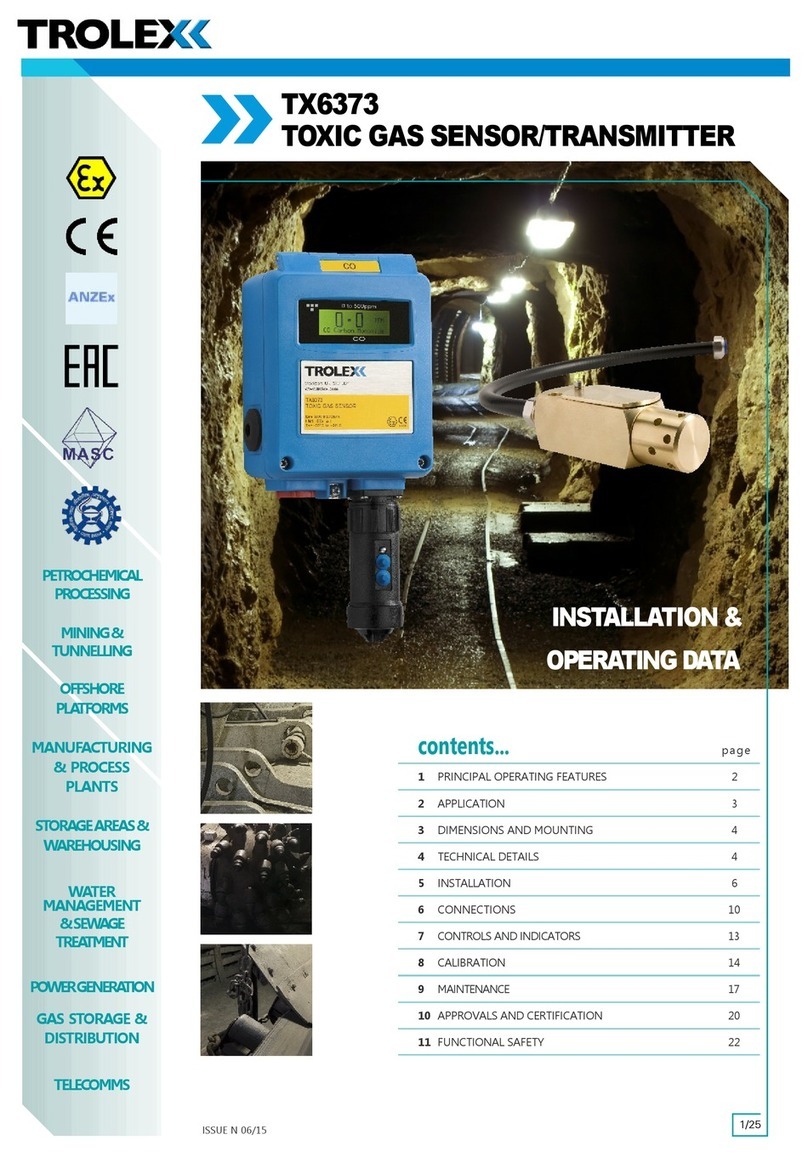 Trolex TX6373 Installation and operating data
