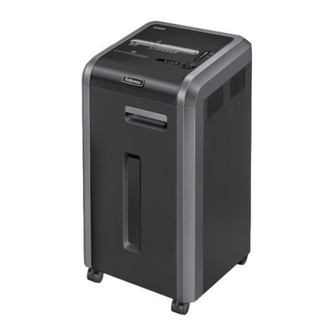 Fellowes POWERSHRED 225Mi quick start guide