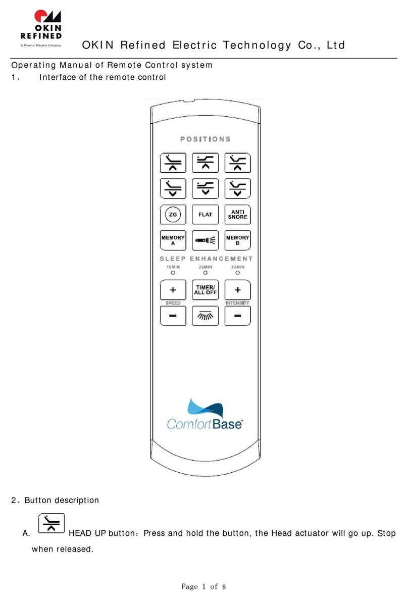 OKIN ComfortBase operating manual