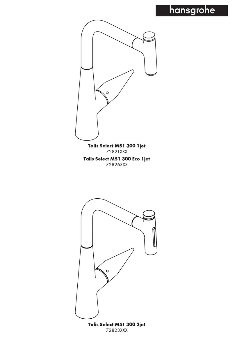Hans Grohe Talis Select M51 300 1jet 72821 Series User manual Hans Grohe Talis Select M51 300 1jet 72821 Series User manual