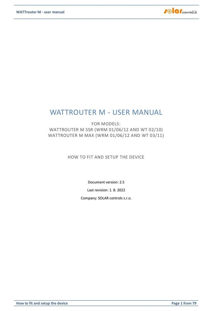 Solar WATTROUTER M Series User manual