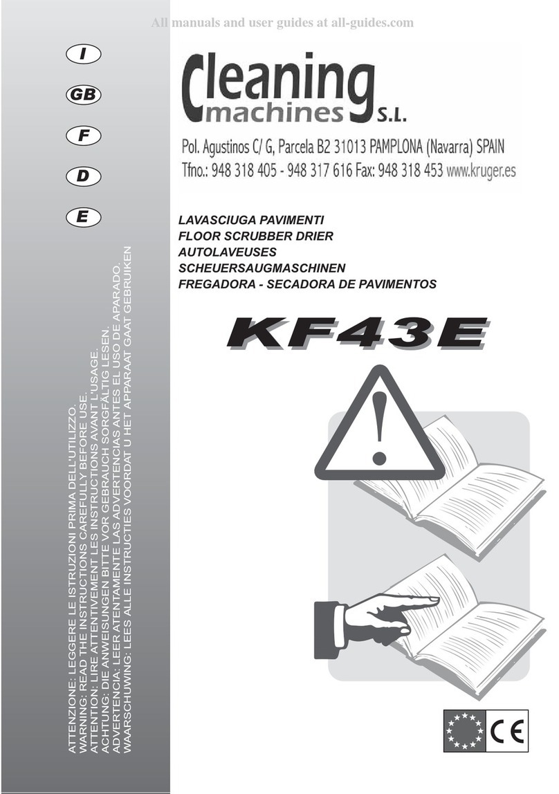 Cleaning Machines KRUGER KF43E User manual Cleaning Machines KRUGER KF43E User manual
