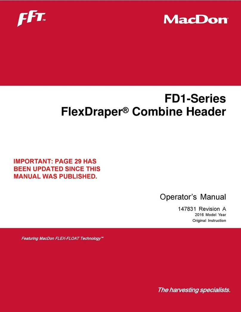 MacDon FlexDraper FD1 Series Operator's manual