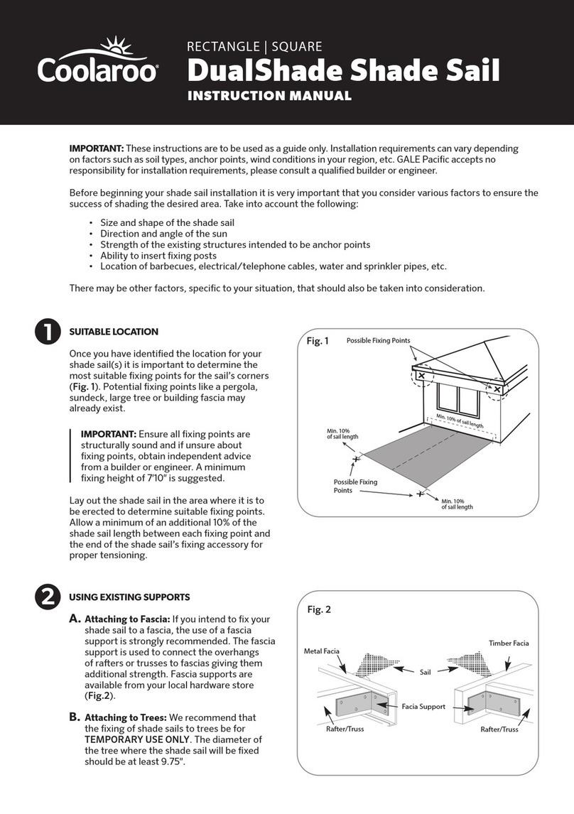 Coolaroo DualShade Shade Sail User manual