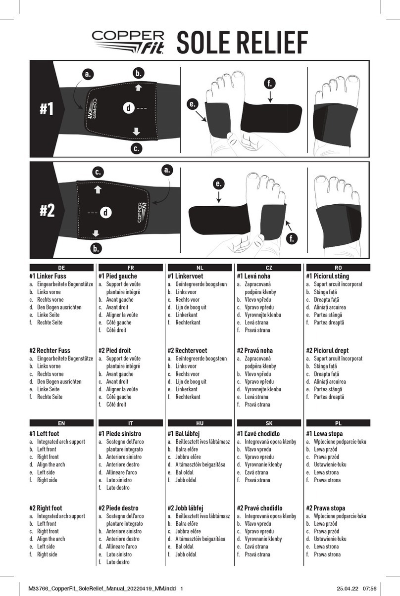 Copper Fit SOLE RELIEF Instructions for use Copper Fit SOLE RELIEF Instructions for use