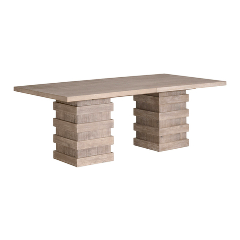 Essentials For Living PLAZA EXTENSION DINING TABLE User manual Essentials For Living PLAZA EXTENSION DINING TABLE User manual