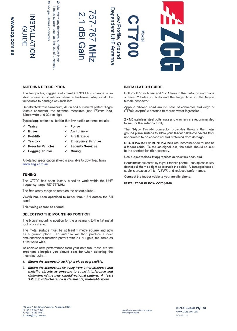 ZCG CT700 User manual