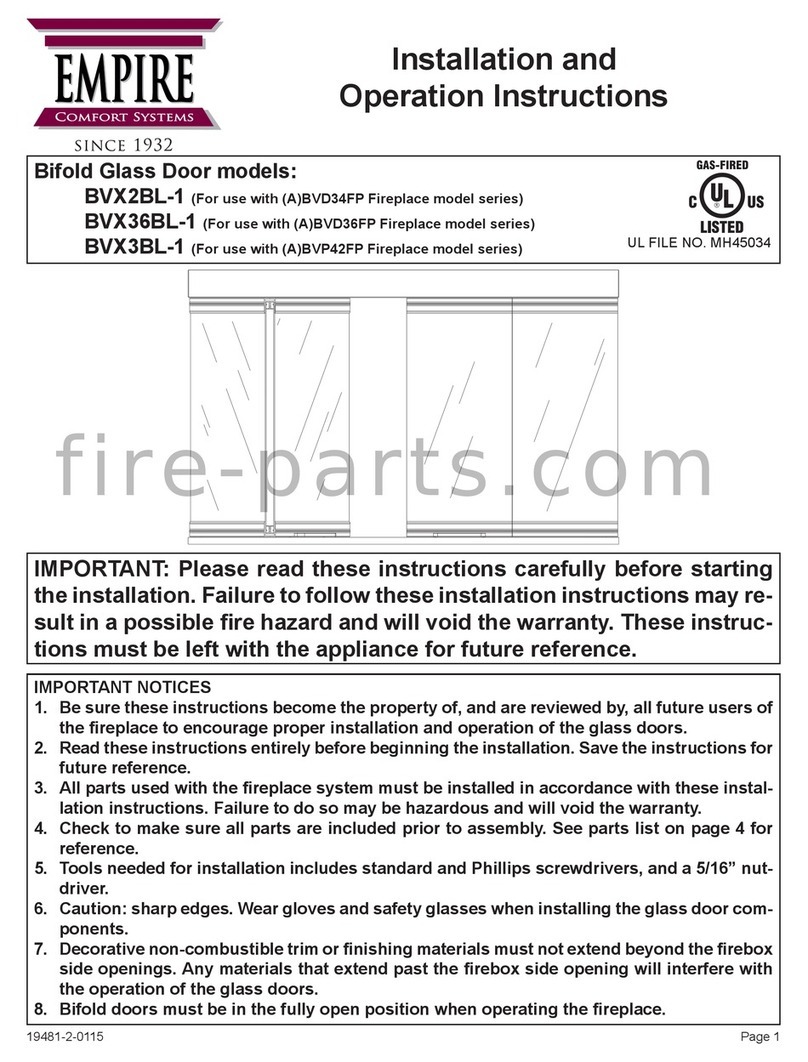 Empire Comfort Systems BVX2BL-1 Installation and operation instruction