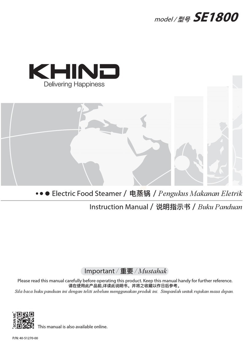 KHIND SE1800 instruction manual