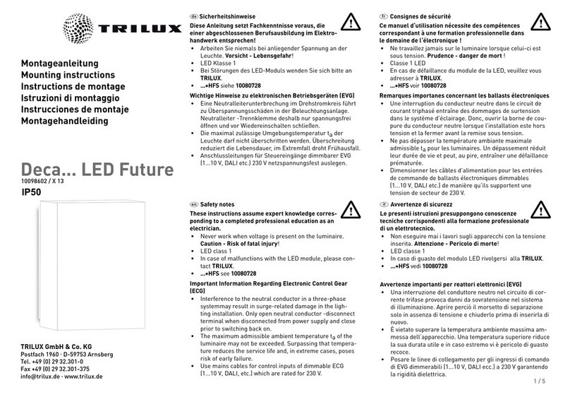 Trilux Deca LED Future Series Mounting instructions