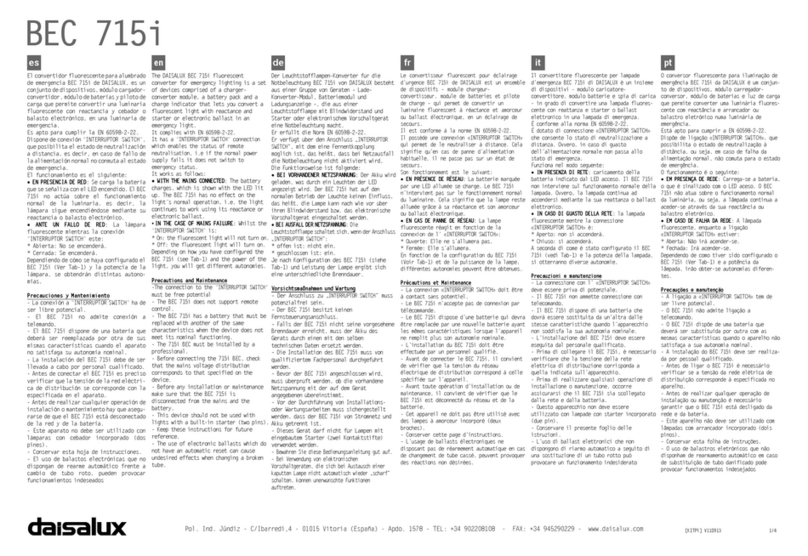 daisalux BEC 715i instruction manual