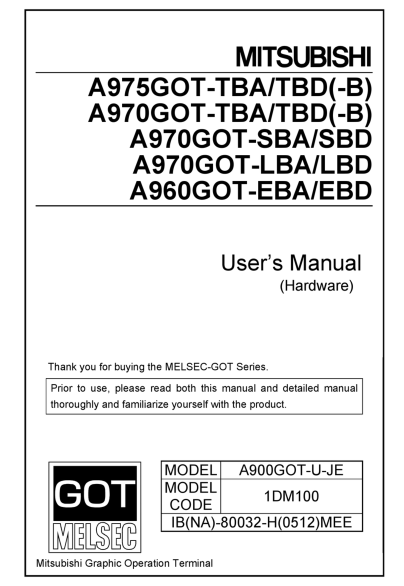 Mitsubishi GOT MELSEC A975GOT-TBA-B user manual