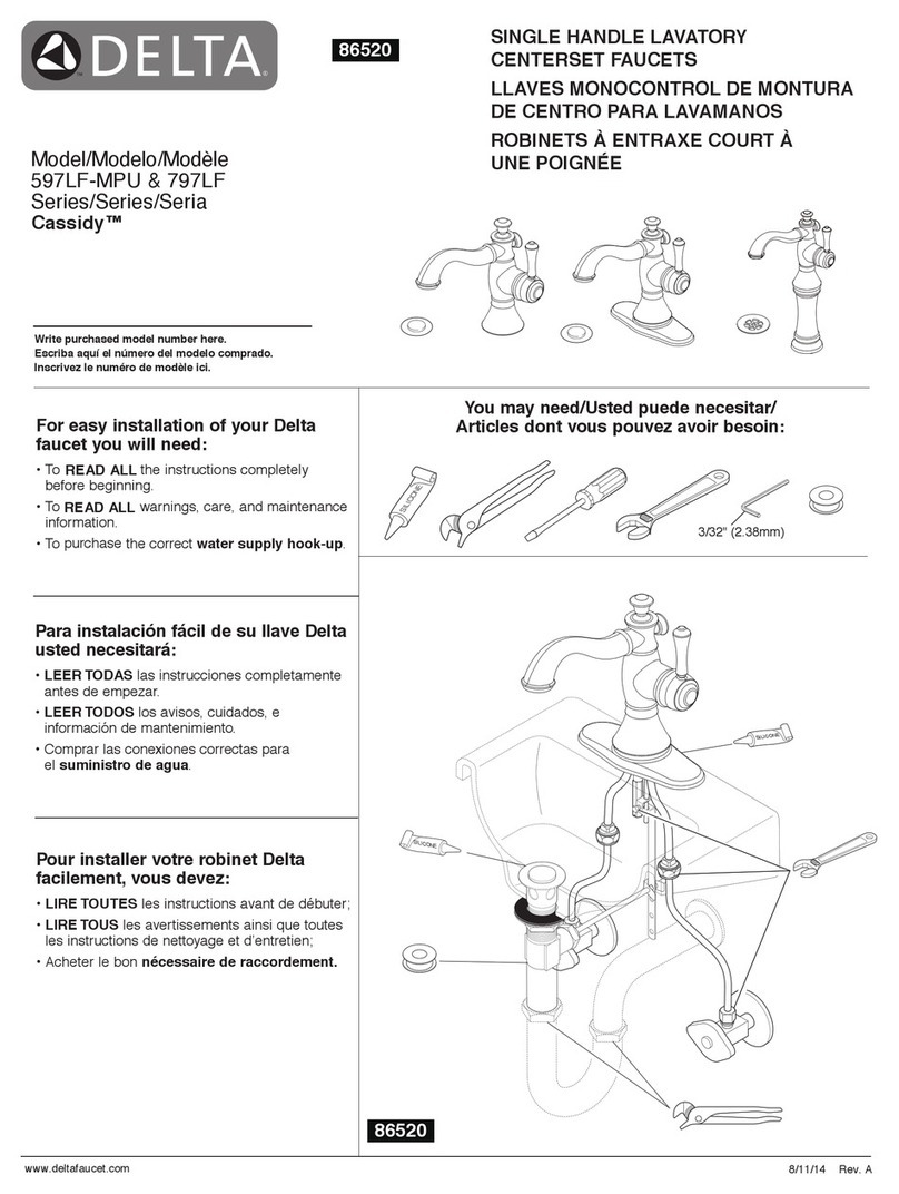 Delta Cassidy 597LF-MPU User manual