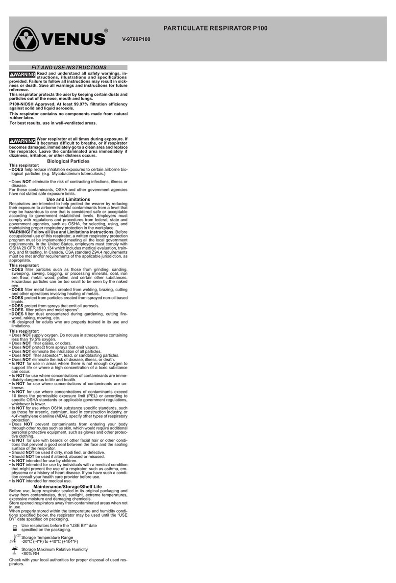 Venus P100 Fit and Use Instructions