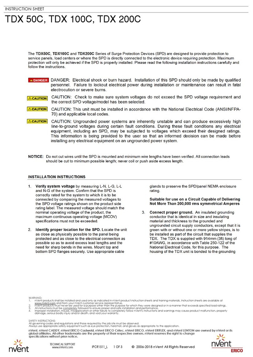 nvent TDX 50C Series instruction sheet