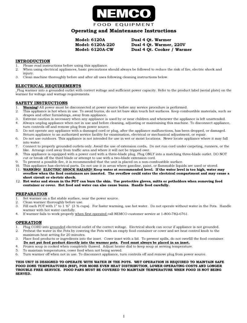 Nemco 6120A-220 Manual