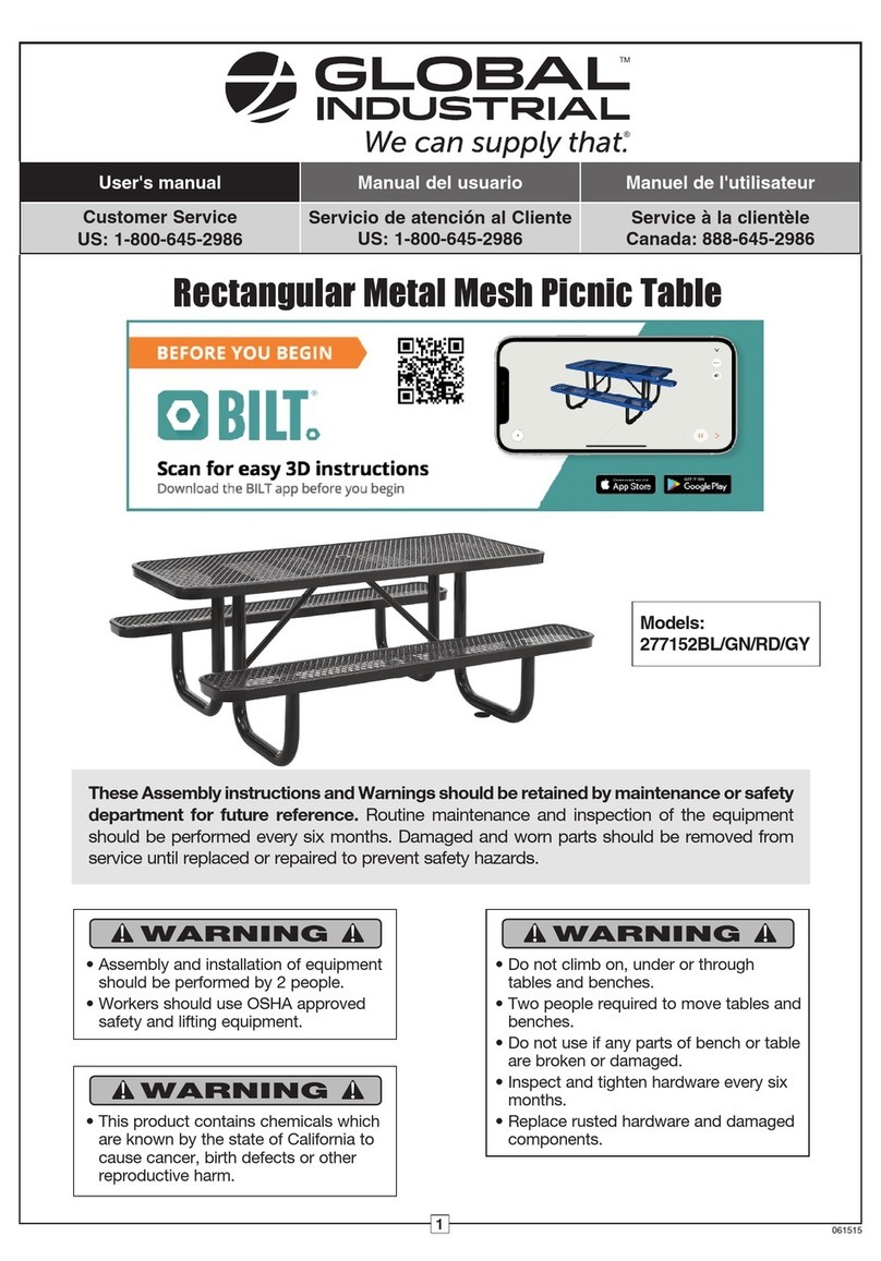 Global Industrial 277152BL user manual