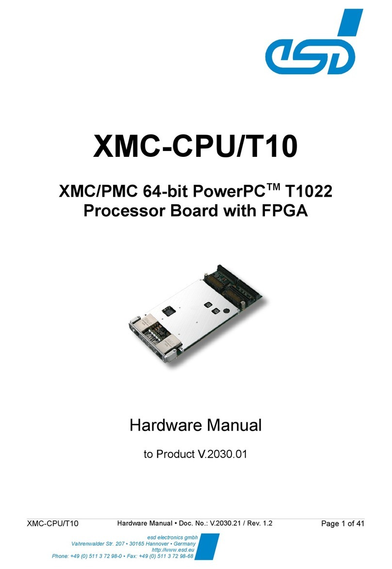 ESD XMC-CPU/T10 User manual