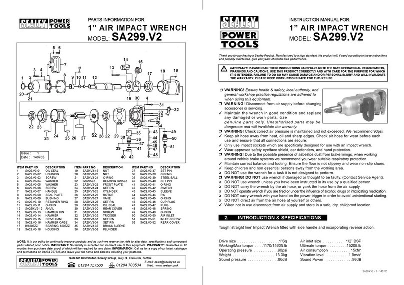 Sealey SA299.V2 User manual